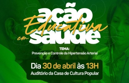 Secretaria de Sa�de vai promover a��o educativa sobre como prevenir a hipertens�o